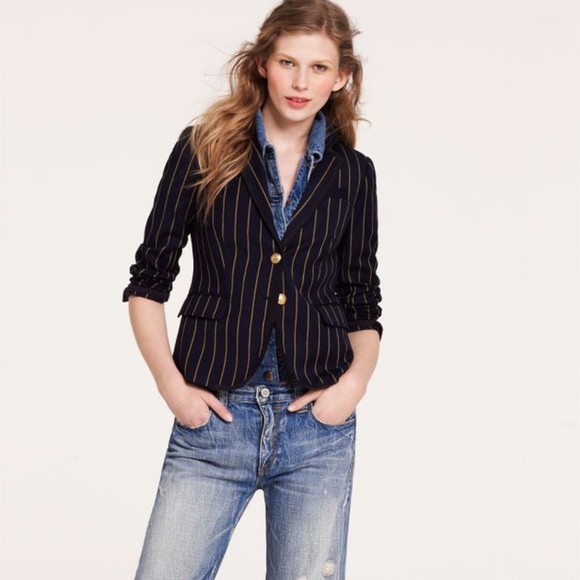 J. Crew Jackets & Blazers - NWOT J.Crew Schoolboy Blazer in Academy Stripe